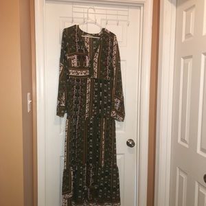 Long green summery dress